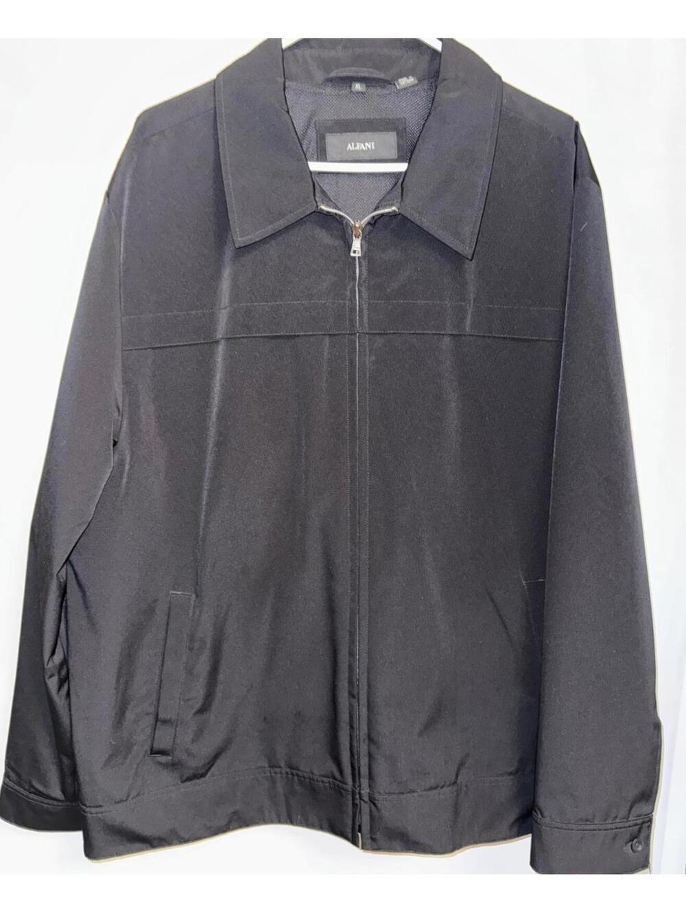 Men's Alfani Black Zip-Up Jacket - Size XL